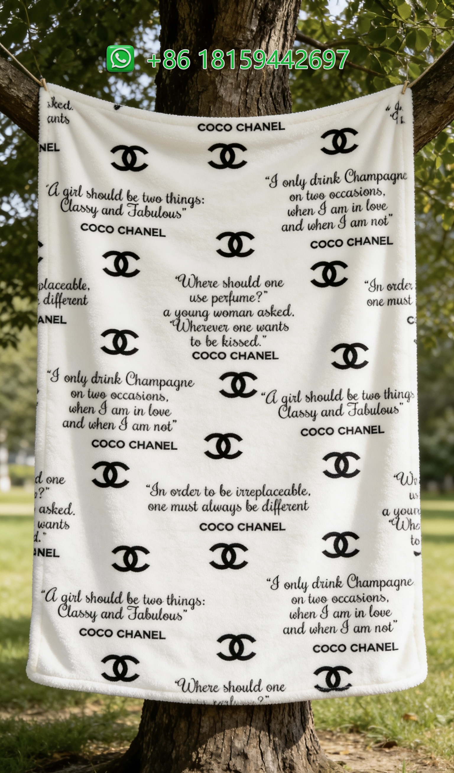 Chanel Throw Blankets
